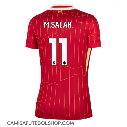 Camisa de time de futebol Liverpool Mohamed Salah #11 Replicas 1º Equipamento Feminina 2024-25 Manga Curta